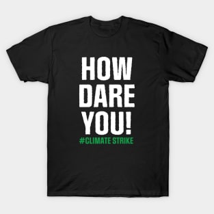 Climate Strike. How Dare You! T-Shirt